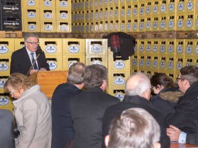 Neujahrsempfang - Bürgermeister Peter Seyfried spricht als CDU-Fraktionsvorsitzender der Kreistagsfraktion am Neujahrsempfang.